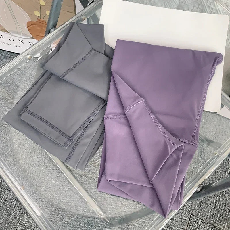 US AUS 7.5 Summer Hot Sale Yoga Leggings High Waist Breathable Quick Drying Yoga Pants Fitness Running Cycling Workout Gym Clothing