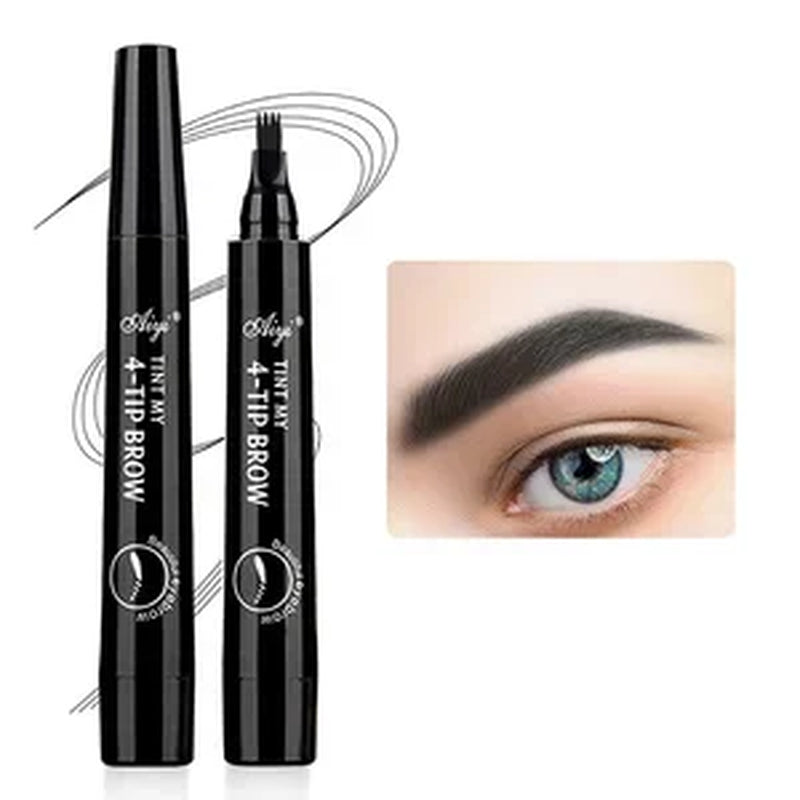 US UK AUS CAN 4-Tip Microblading Eyebrow Pencil – Waterproof, Smudge-Proof, Natural Hair-Like Strokes for Fuller Brows