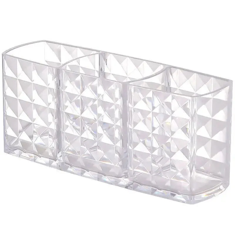US 1Pcs/2Pcs Diamond Patterned Mirror Cabinet Storage Box, Bathroom, Bathroom, Cosmetics, Lipstick Storage Rack