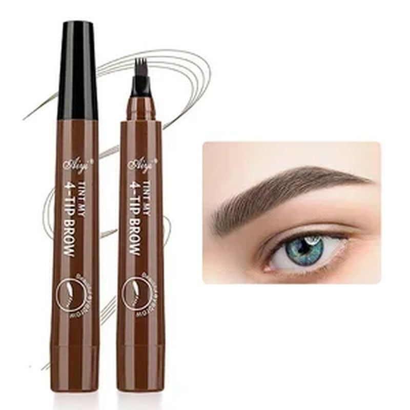 US UK AUS CAN 4-Tip Microblading Eyebrow Pencil – Waterproof, Smudge-Proof, Natural Hair-Like Strokes for Fuller Brows
