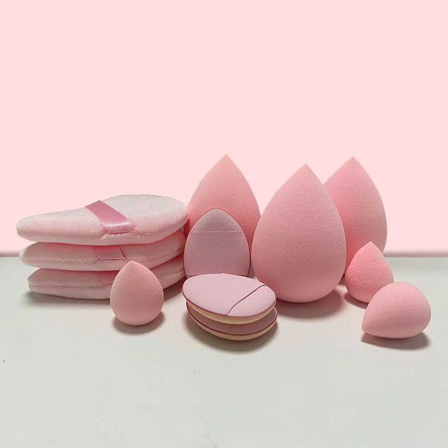 US UK AUS 12Pcs Makeup Tool Set Size Size Giant Soft Makeup Egg Makeup Powder Suitable for Base Makeup Corner Makeup Setting Novice Makeup