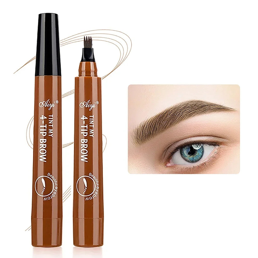 US UK AUS CAN 4-Tip Microblading Eyebrow Pencil – Waterproof, Smudge-Proof, Natural Hair-Like Strokes for Fuller Brows
